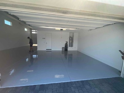 A sample of Polyaspartic floor coating