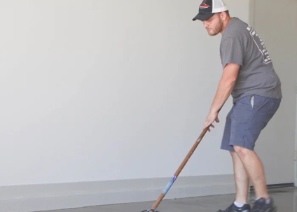man cleaning
